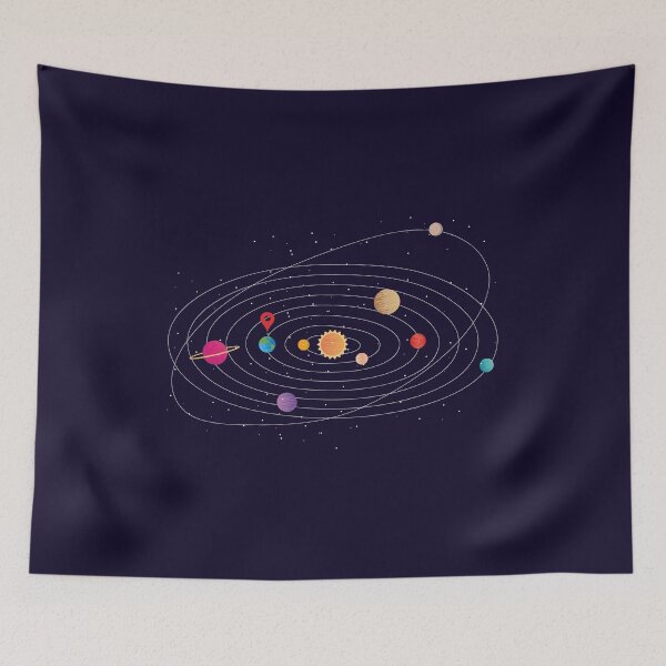 Item preview, Our Solar System with a You are here map icon on Earth designed and sold by FFelder.