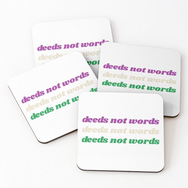 Item preview, Deeds Not Words Repeat designed and sold by isobelcough.