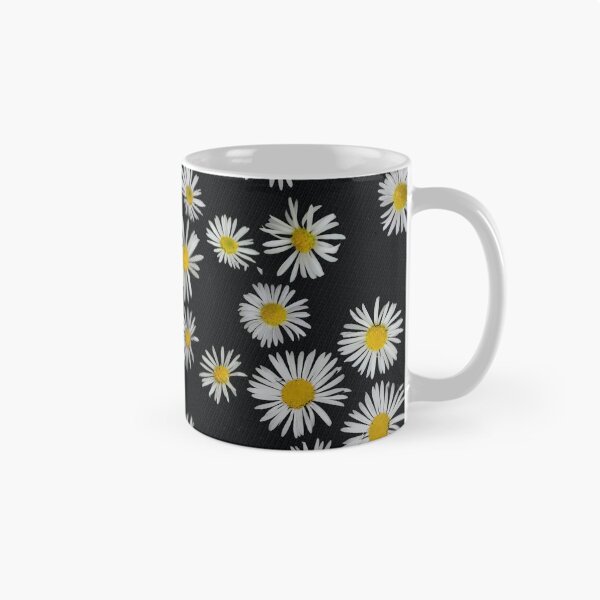 Item preview, chamomile flower pattern with a black background designed and sold by Badi46.