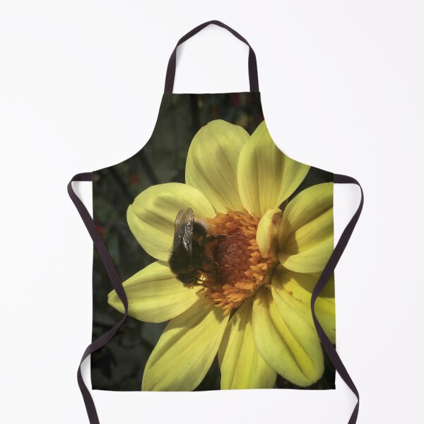 Item preview, Bumblebee on a Yellow Dahlia Flower 005 designed and sold by Bees-n-Flowers.