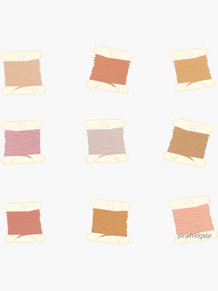 Earth tones embroidery bobbins by pinkfridgebr