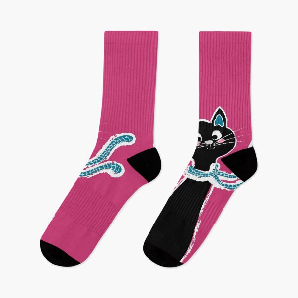 Item preview, Black Cat Long Neck Pink designed and sold by ranadigipaint.