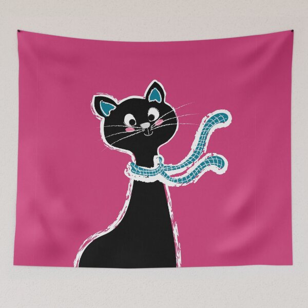 Item preview, Black Cat Long Neck Pink designed and sold by ranadigipaint.