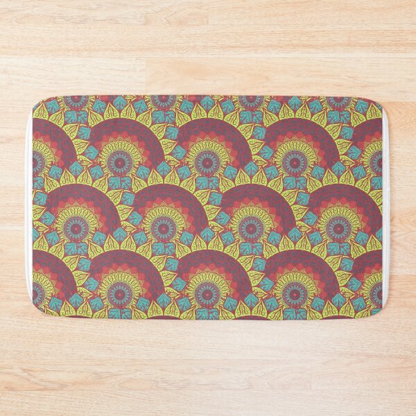 Item preview, Yellow, Red and Blue Mandala Pattern designed and sold by KauzSL.
