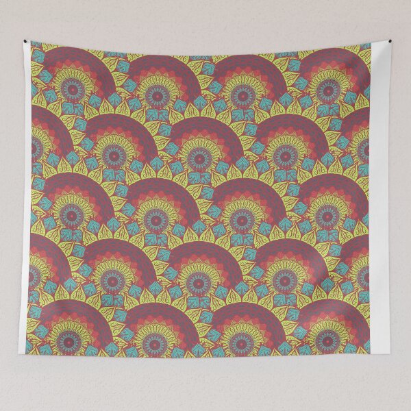 Item preview, Yellow, Red and Blue Mandala Pattern designed and sold by KauzSL.