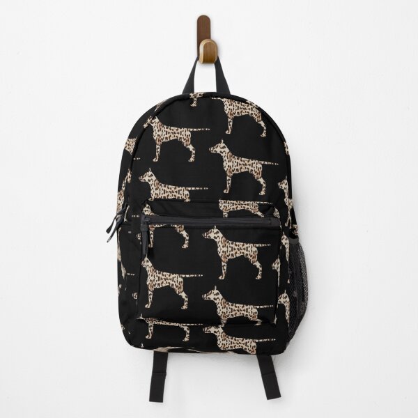 Item preview, doberman silhouette leopard print pattern for dog lovers  designed and sold by cathelkav.