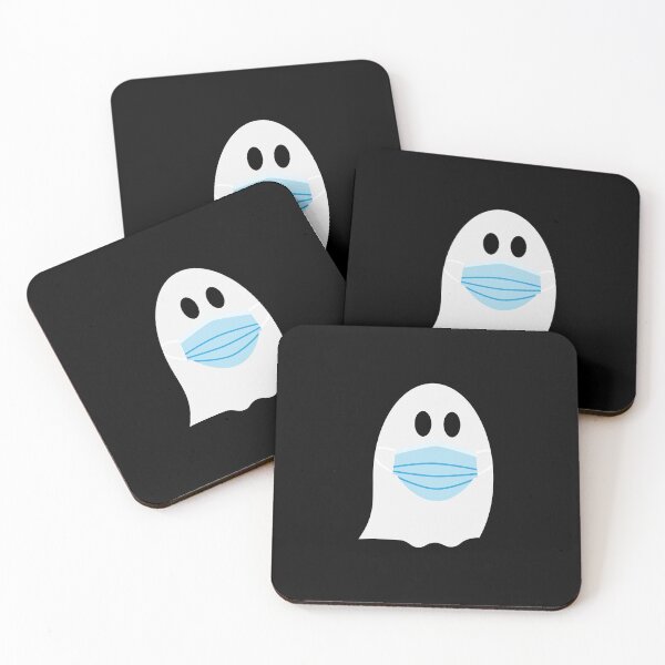 Item preview, Halloween ghost wearing Blue surgical mask designed and sold by sigdesign.