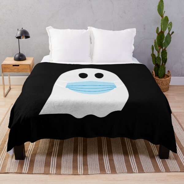 Item preview, Halloween ghost wearing Blue surgical mask designed and sold by sigdesign.