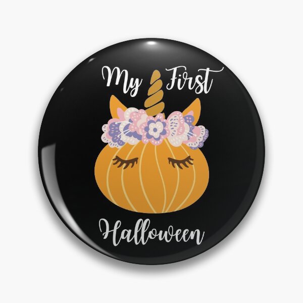 Item preview, My First Halloween Unicorn Pumpkin with Flower Crown designed and sold by CrystalCrush.