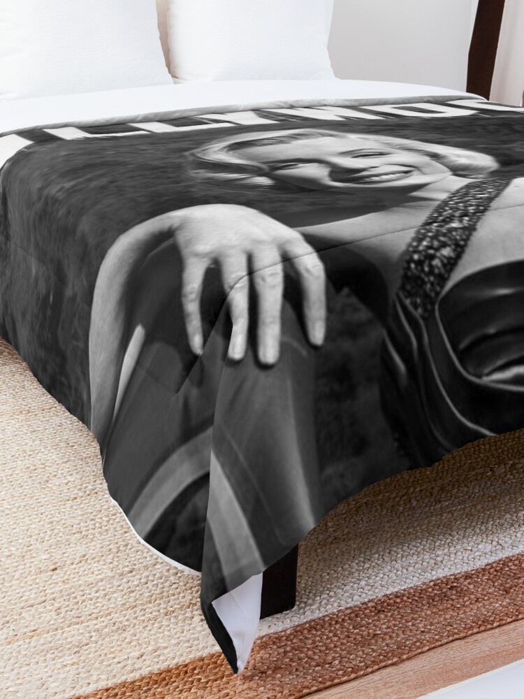 Alternate view of Marilyn Monroe Hollywood Black and White Comforter