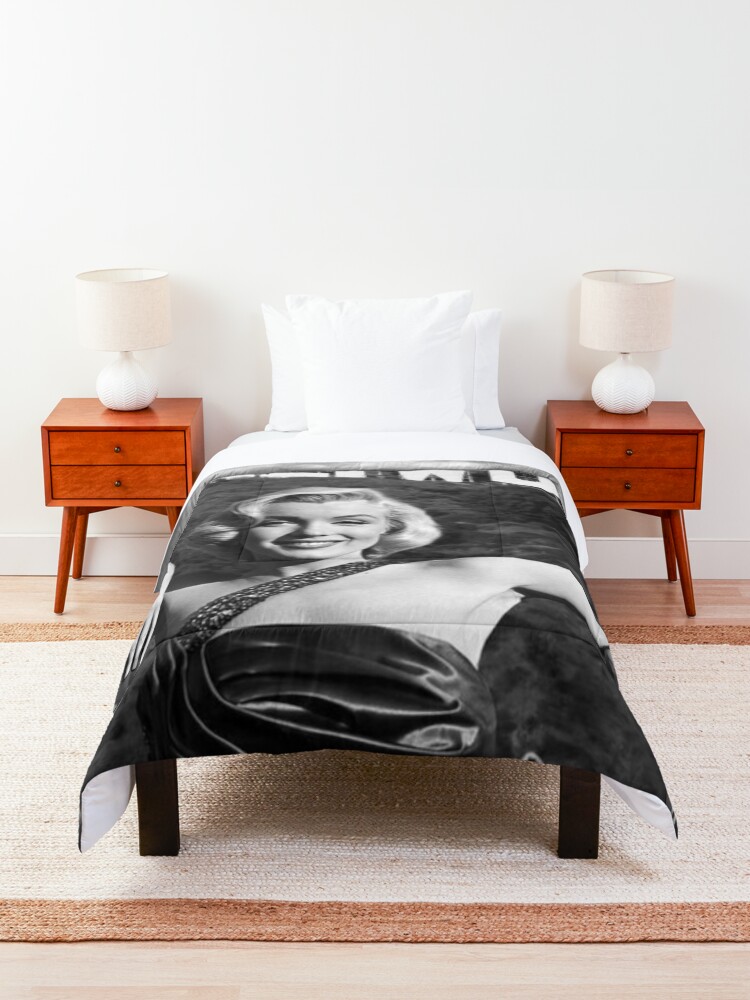 Alternate view of Marilyn Monroe Hollywood Black and White Comforter