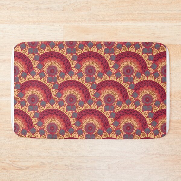 Item preview, Orange, Red and Grey Mandala Pattern designed and sold by KauzSL.