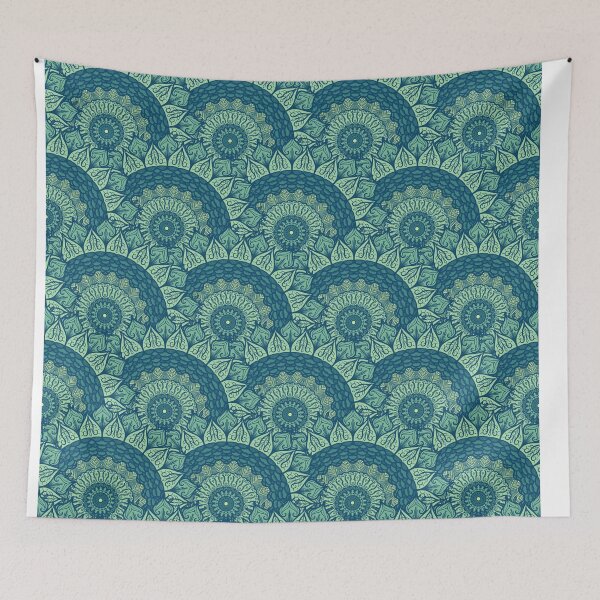 Item preview, Dark and Light Green Mandala Pattern designed and sold by KauzSL.