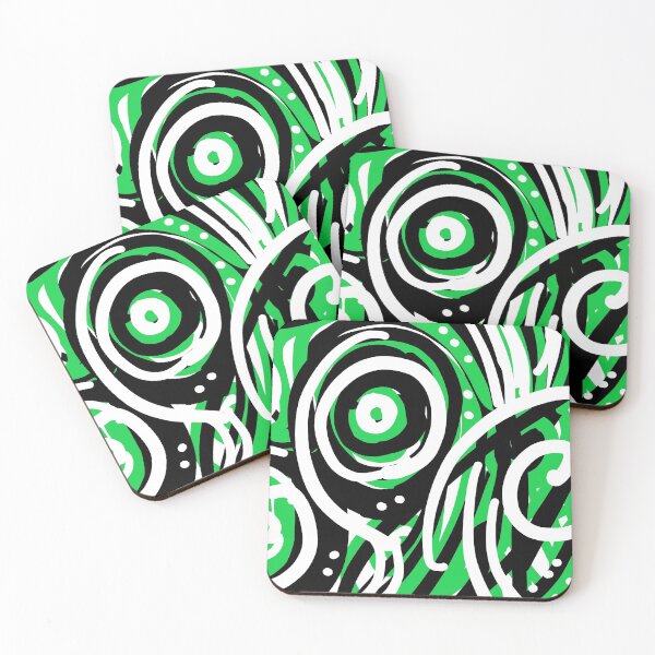 Item preview, Graphical green white and black lines modern designed and sold by jotcar.