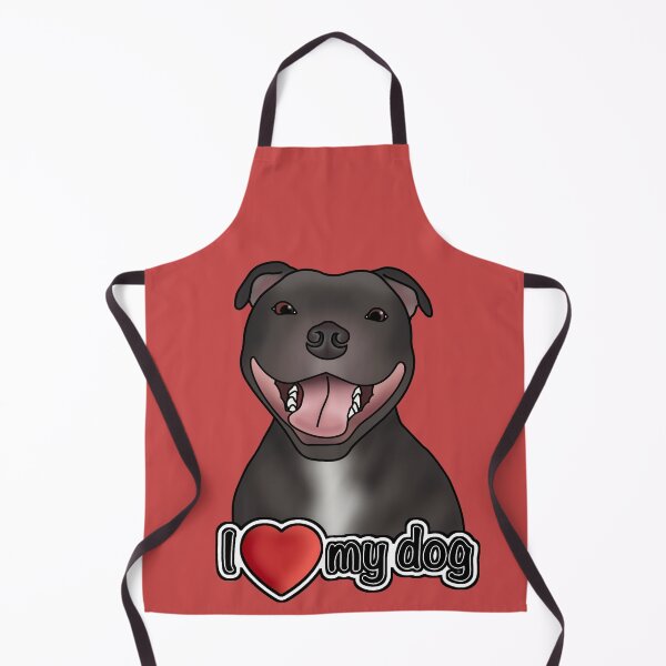 Item preview, I Love My Dog - Staffordshire Bull Terrier / Staffie / Staffy - Red designed and sold by JadeMadeThis.
