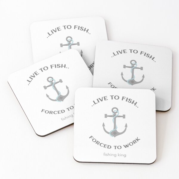 Item preview, LIVE TO FISH | FORCED TO WORK | FISHING KING designed and sold by Ashalcheema.