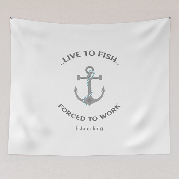 Item preview, LIVE TO FISH | FORCED TO WORK | FISHING KING designed and sold by Ashalcheema.
