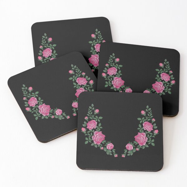 Item preview, roses with leaves buds ethnic flowers  designed and sold by urbanstore69.