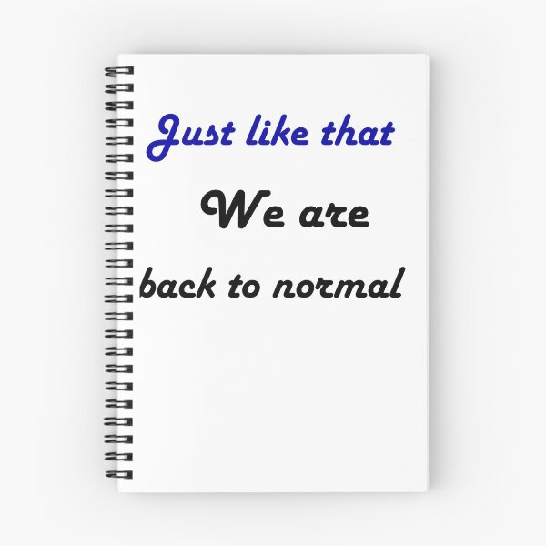 Item preview, Just Like That We Are Back To Normal designed and sold by FarzT.