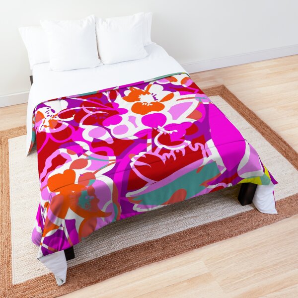 Paradise Pink with Teal Comforter