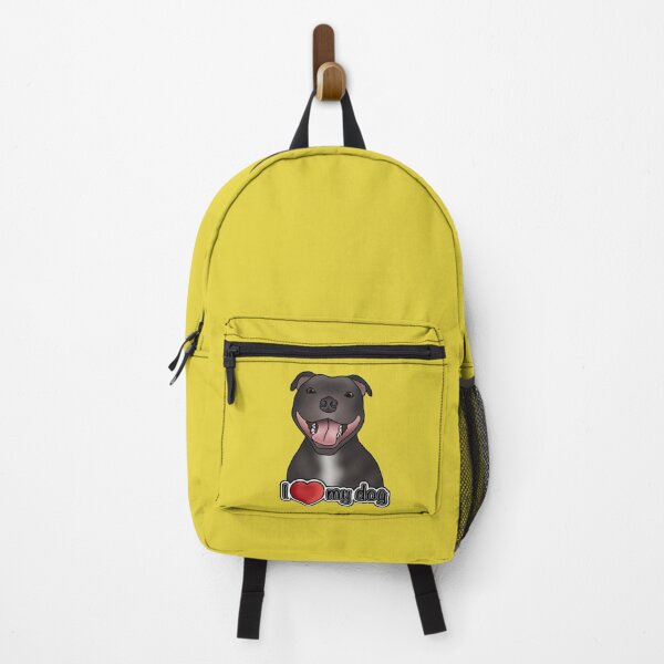 Item preview, I Love My Dog - Staffordshire Bull Terrier / Staffie / Staffy - Yellow designed and sold by JadeMadeThis.
