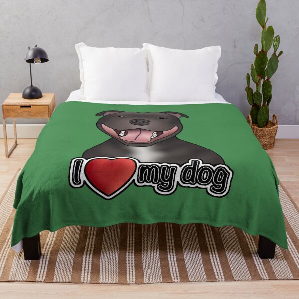 Item preview, I Love My Dog - Staffordshire Bull Terrier / Staffie / Staffy - Green designed and sold by JadeMadeThis.