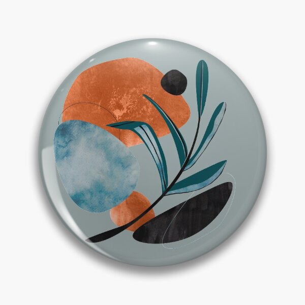 Item preview, Minimalist olive branch with abstract blue and gold textures  designed and sold by Nossikko.