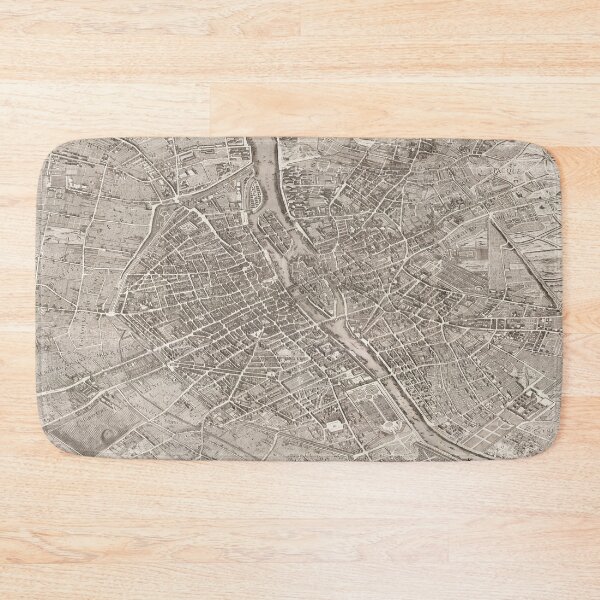 Item preview, Vintage 18th Century Map of Paris designed and sold by flashman.