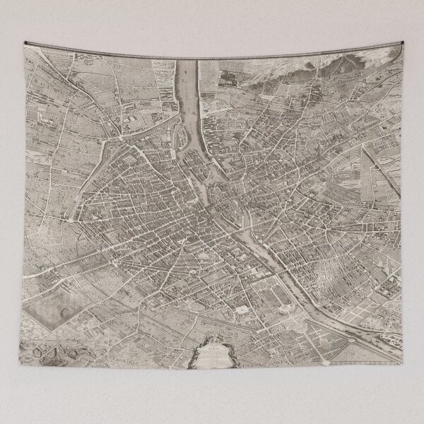 Item preview, Vintage 18th Century Map of Paris designed and sold by flashman.