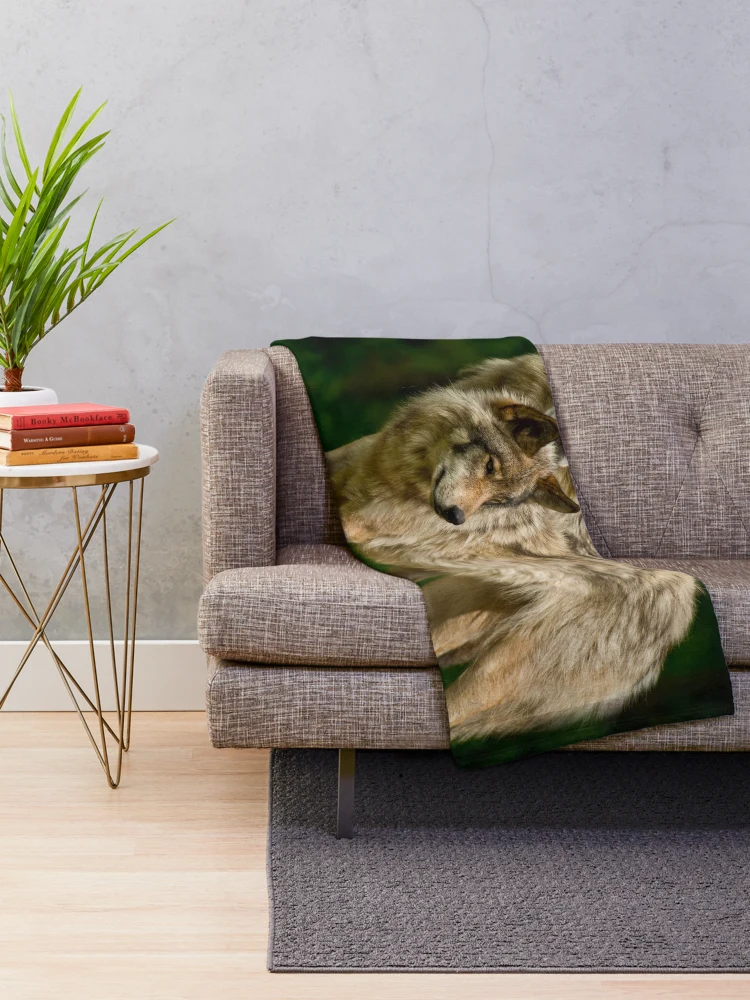 Thumbnail 2 of 6, Throw Blanket, Timber Wolves designed and sold by WolvesOnly.