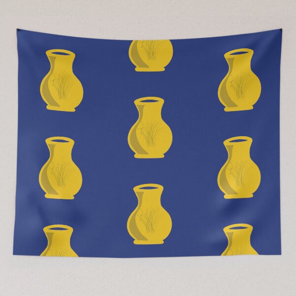 Item preview, Yellow Pot Vase modern minimalist art designed and sold by spooks draws.