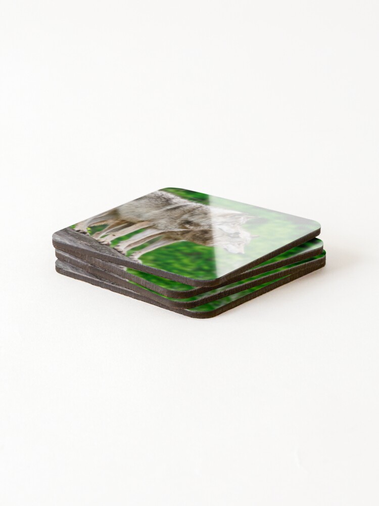 Thumbnail 4 of 5, Coasters (Set of 4), Timber Wolves designed and sold by WolvesOnly.