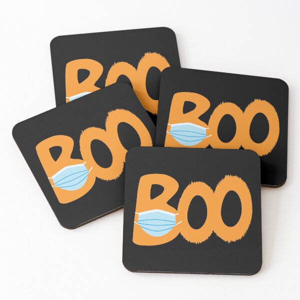 Item preview, BOO - Orange text and Blue surgical mask designed and sold by sigdesign.