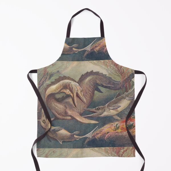 Item preview, Mosasaurus and ichthyosaurus illustration designed and sold by Vintage Designs +.