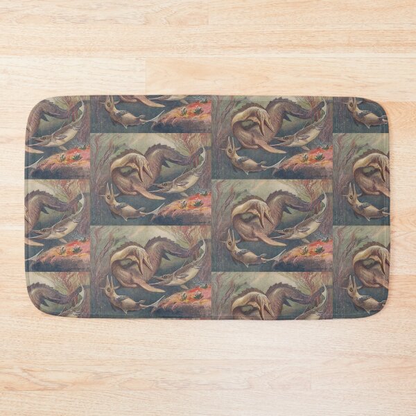 Item preview, Mosasaurus and ichthyosaurus illustration designed and sold by Vintage Designs +.