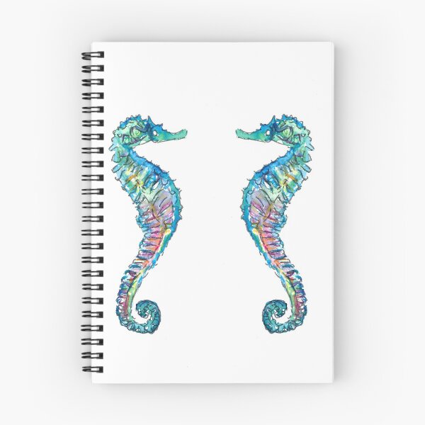 Item preview, Six Blue Seahorses in Colorful Hippocampus Style designed and sold by artshop77.