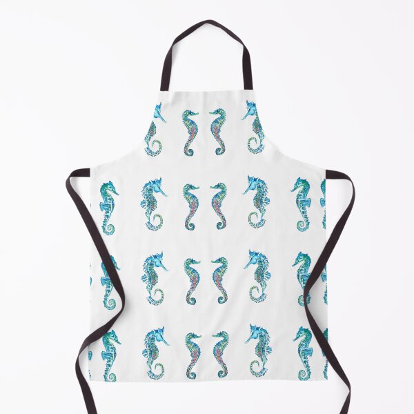 Item preview, Six Blue Seahorses in Colorful Hippocampus Style designed and sold by artshop77.