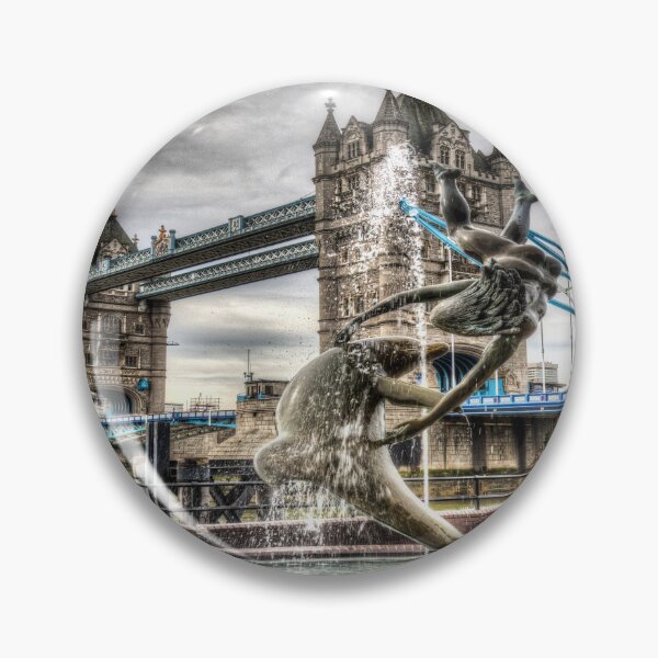 Item preview, Tower Bridge And The Girl And Dolphin Statue designed and sold by Londonimages.