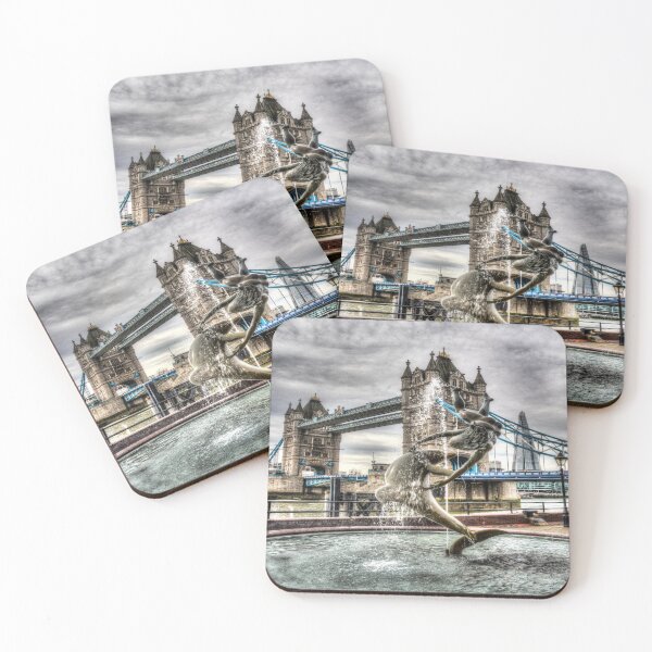 Item preview, Tower Bridge And The Girl And Dolphin Statue designed and sold by Londonimages.
