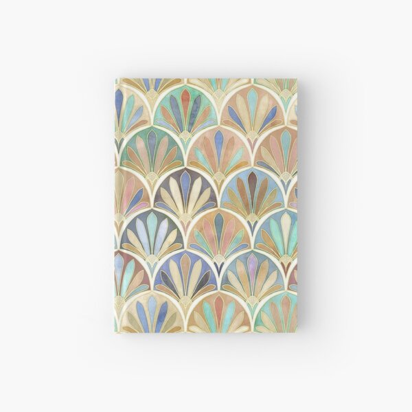 Autumn Neutrals Vintage Twenties Art Deco Pattern Hardcover Journal