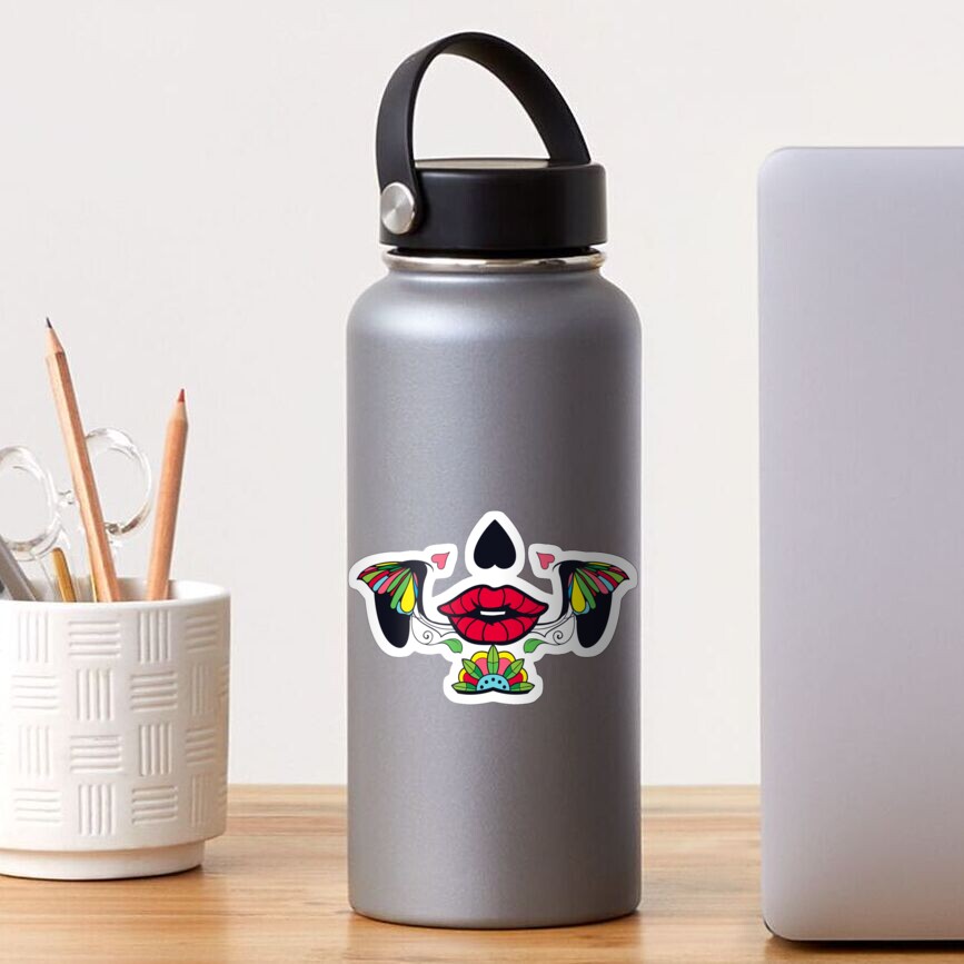 Sugar Skull-Calavera Face Mask 2 Sticker