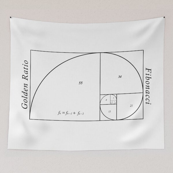 Item preview, Fibonacci spiral - Golden Ratio | black - by paIMAGES designed and sold by paIMAGES.