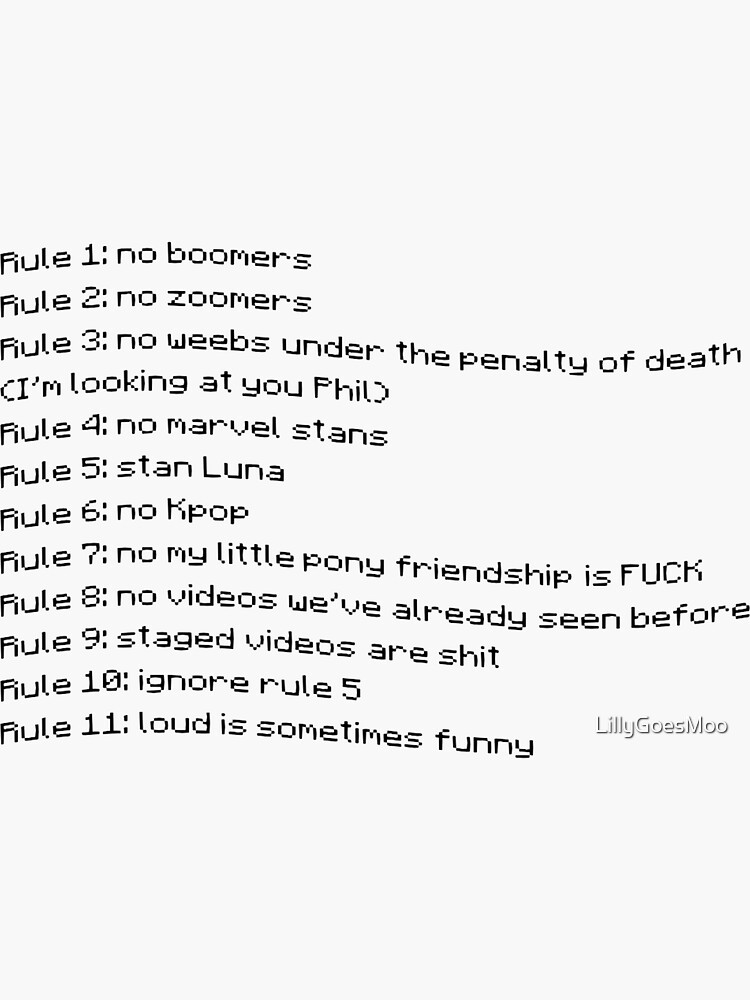 wilbur-s-ylyl-rules-sticker-for-sale-by-lillygoesmoo-redbubble