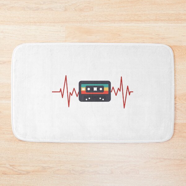 Item preview, Retro Vintage Cassette Heartbeat style design designed and sold by RKSDesigns.