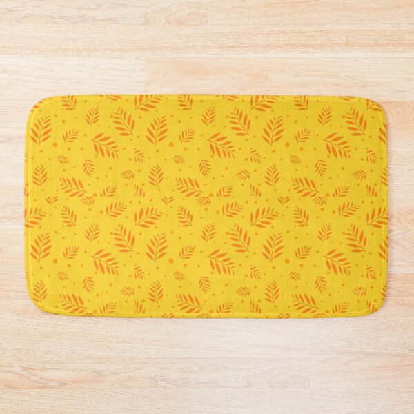 Item preview, Abstract Yellow Floral Leaves Pattern designed and sold by BrightLightArts.