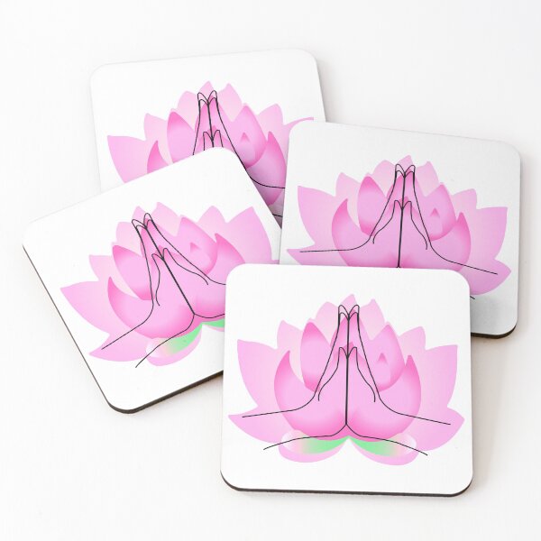 Item preview, namaste symbol with lotus flower designed and sold by tita74.