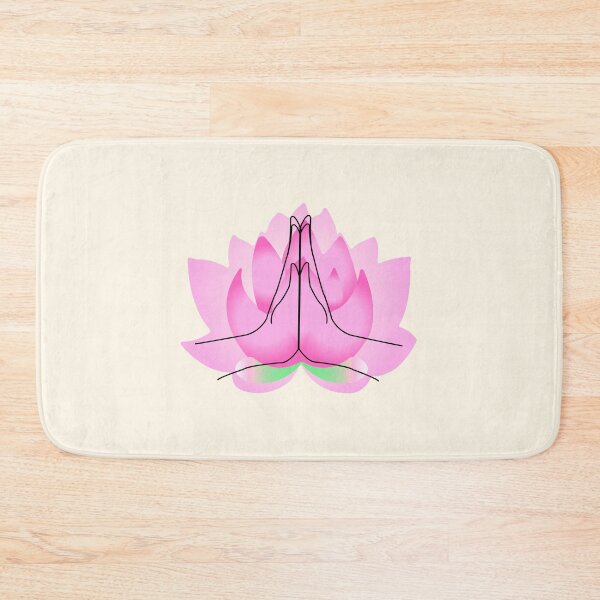 Item preview, namaste symbol with lotus flower designed and sold by tita74.