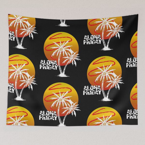 Item preview, Aloha Friday palm trees Friday weekend summer sun designed and sold by tarek25.