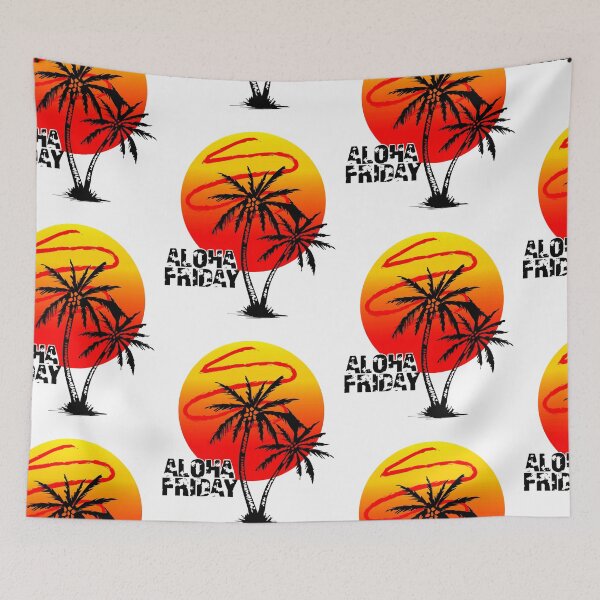 Item preview, Aloha Friday palm trees Friday weekend summer sun designed and sold by tarek25.
