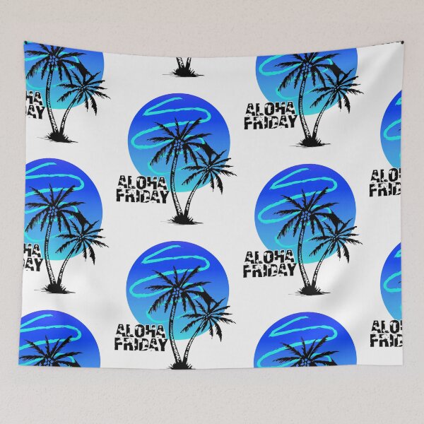 Item preview, Aloha Friday Palms Friday Weekend Summer Blue Sky designed and sold by tarek25.